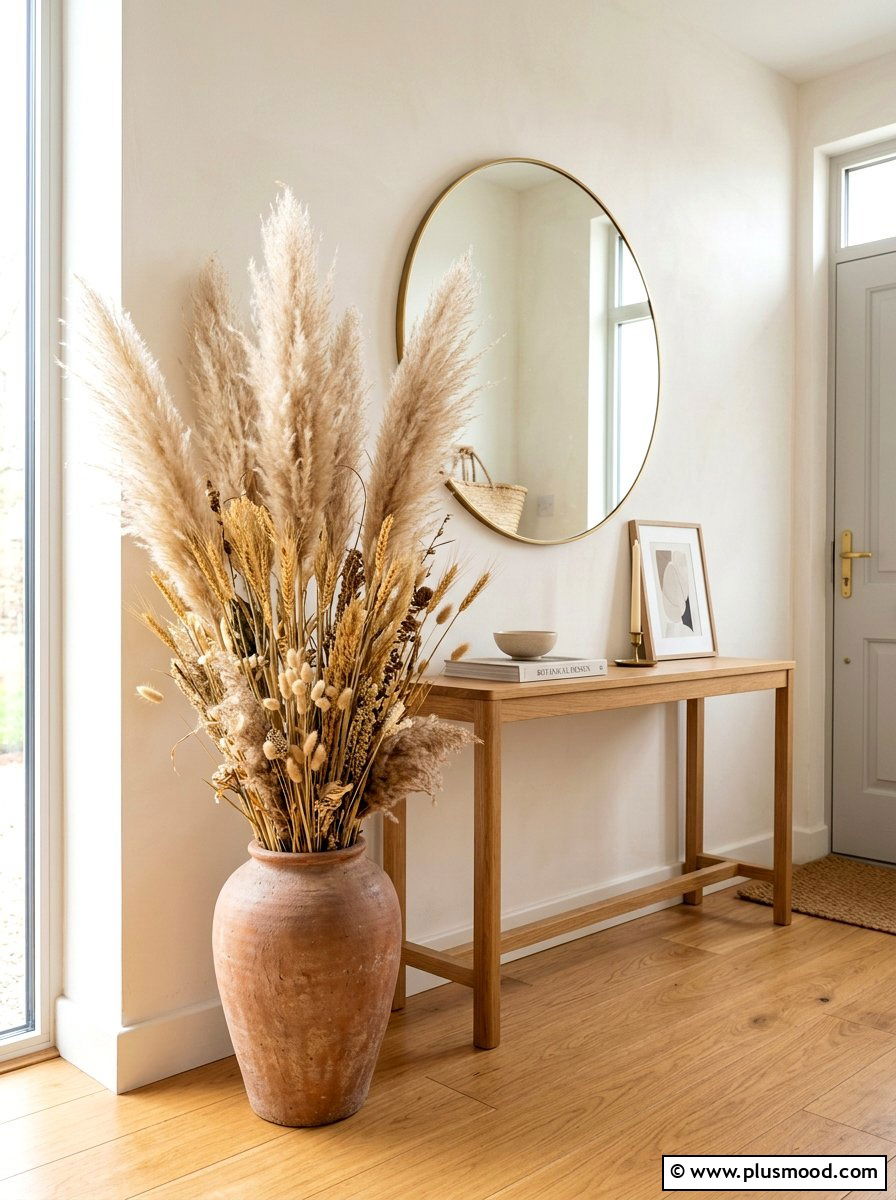 Dried Floral Display - 25 late summer boho decor ideas