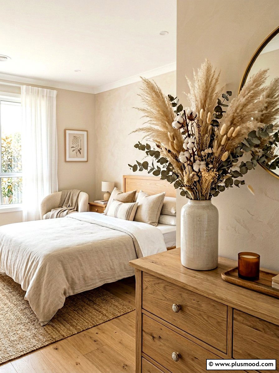 Dried Flower Arrangement - 25 late summer bedroom ideas