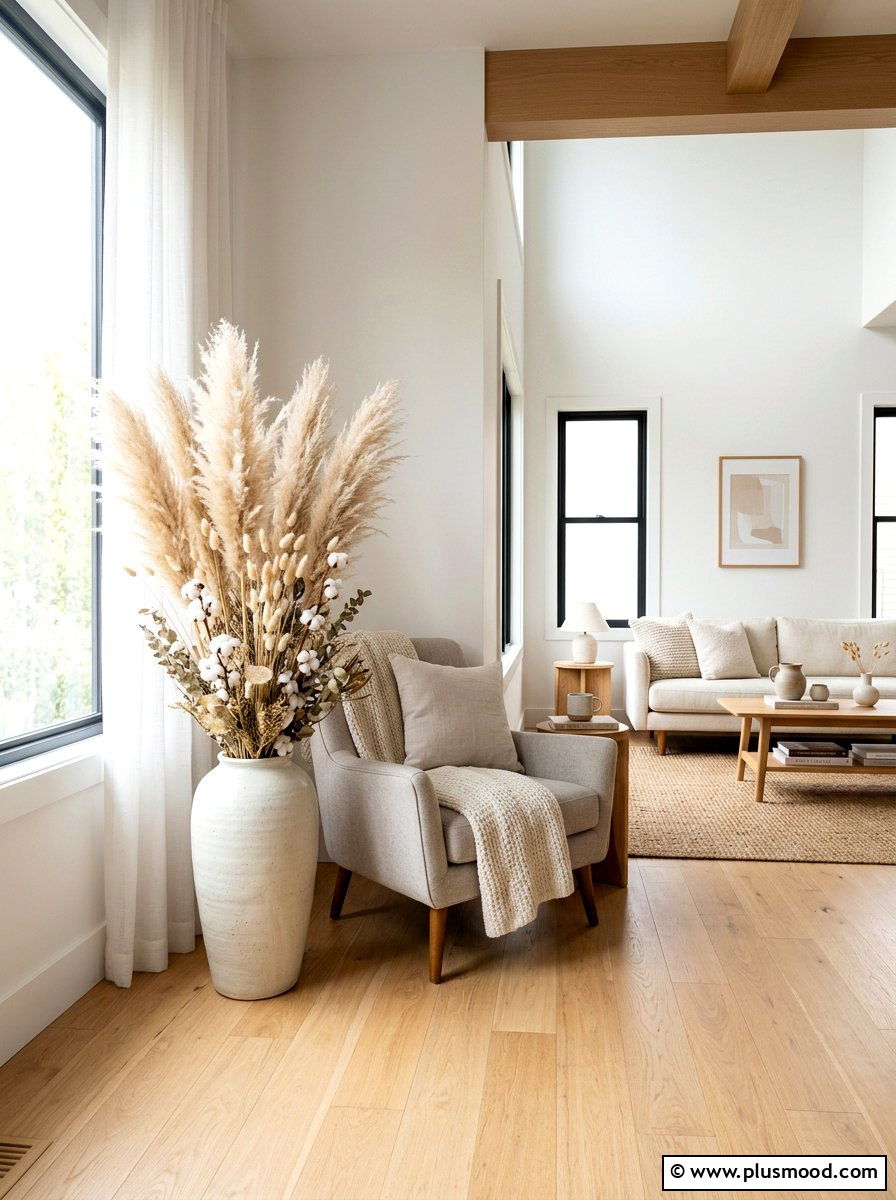 Dried Flower Decor - 25 late summer living room ideas