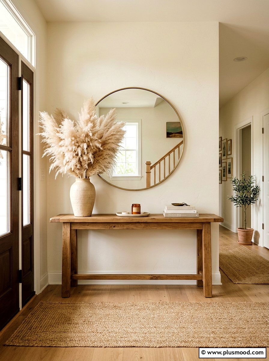 Dried Flower Entryway - 25 summer natural texture decor ideas