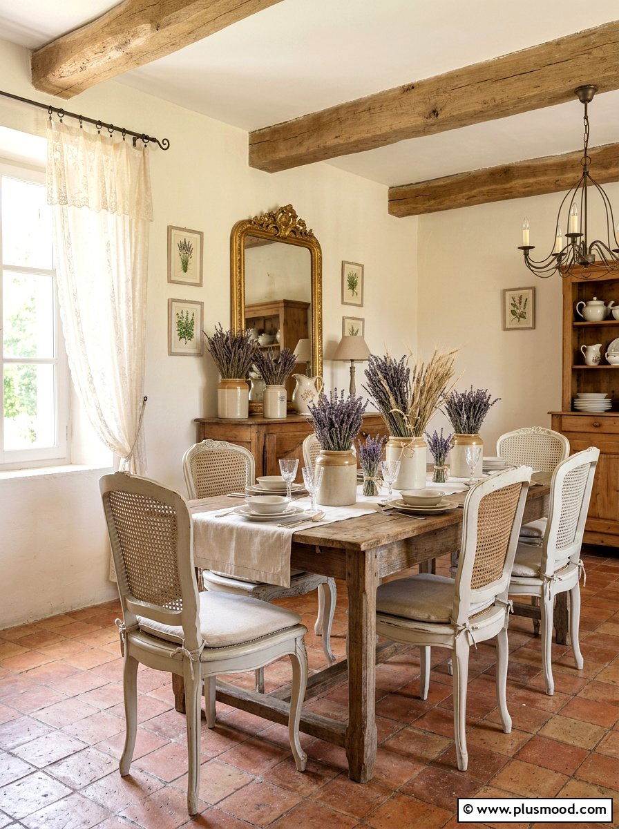 Dried Lavender Bundle - 25 summer centerpiece ideas for dining table