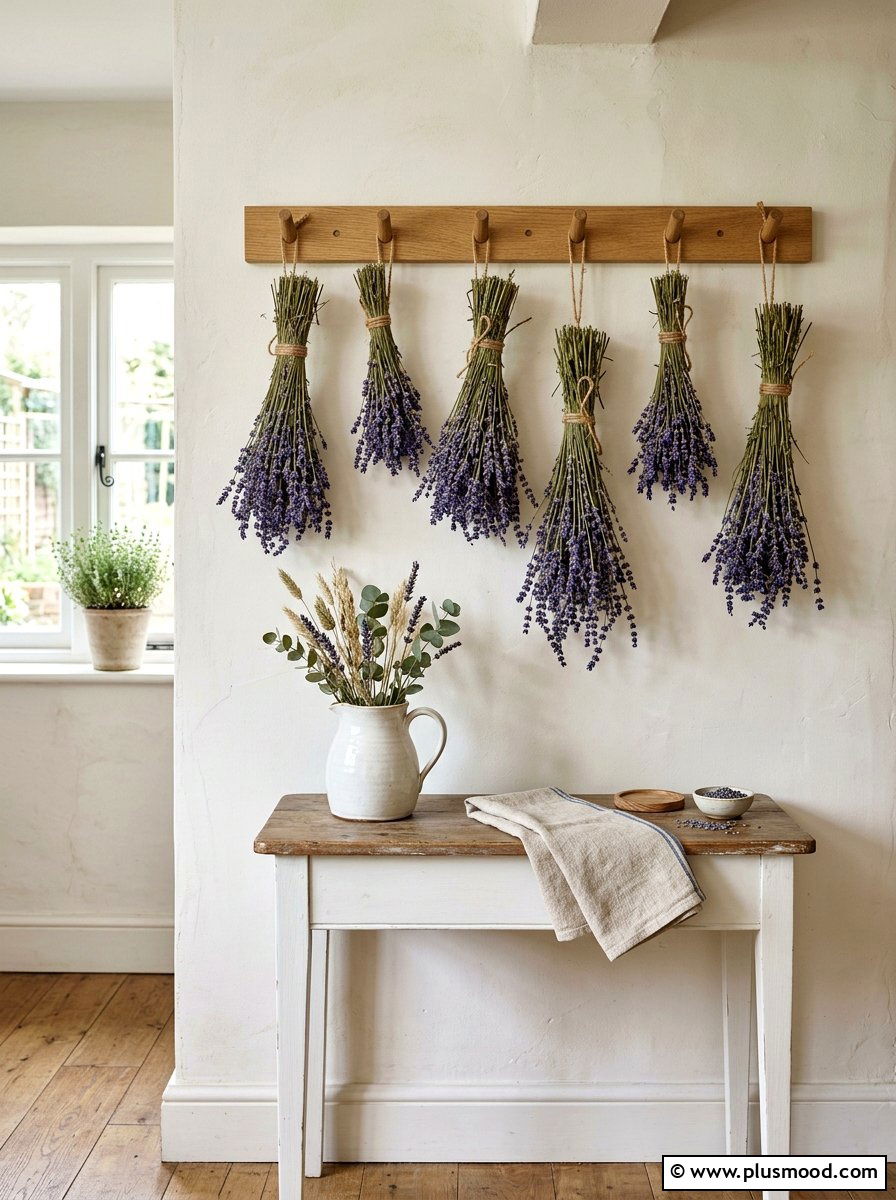 Dried Lavender Wall Decor - 25 late summer kitchen decor ideas