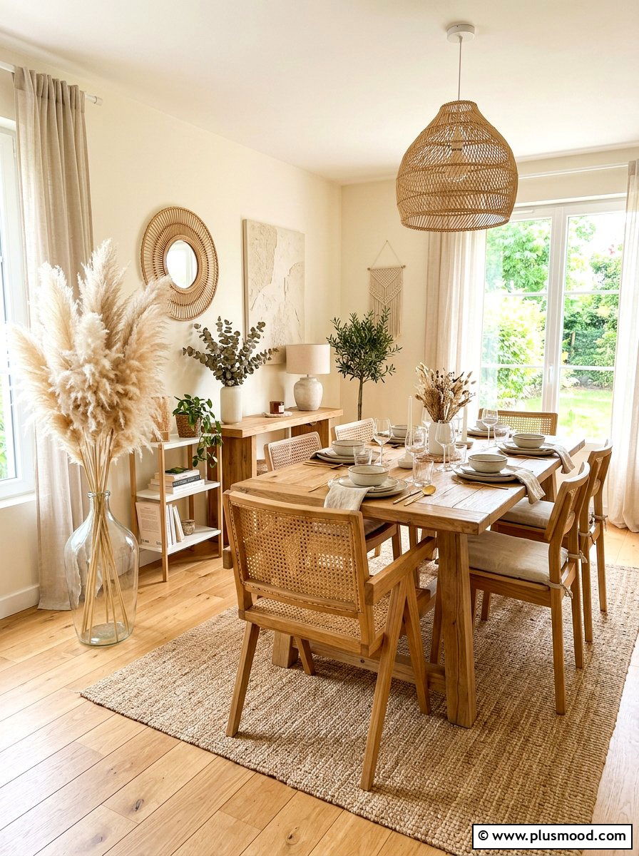 Dried Pampas Grass - 25 summer to fall table decor ideas