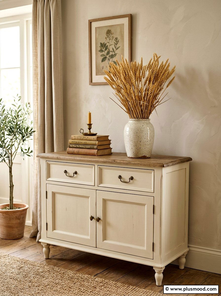 Dried Wheat Bundle - 25 late summer cottage decor ideas
