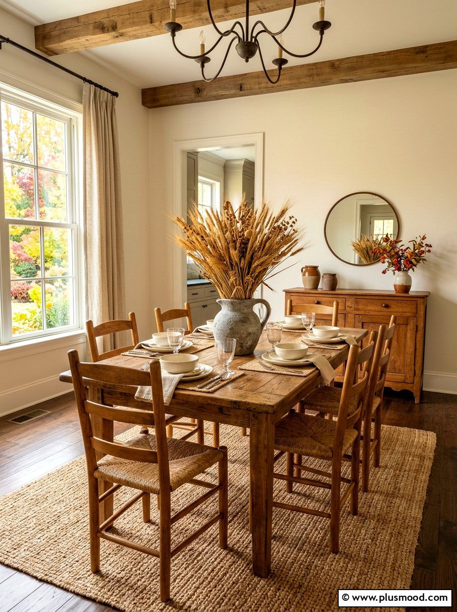 Dried Wheat Bundle - 25 summer to fall table decor ideas