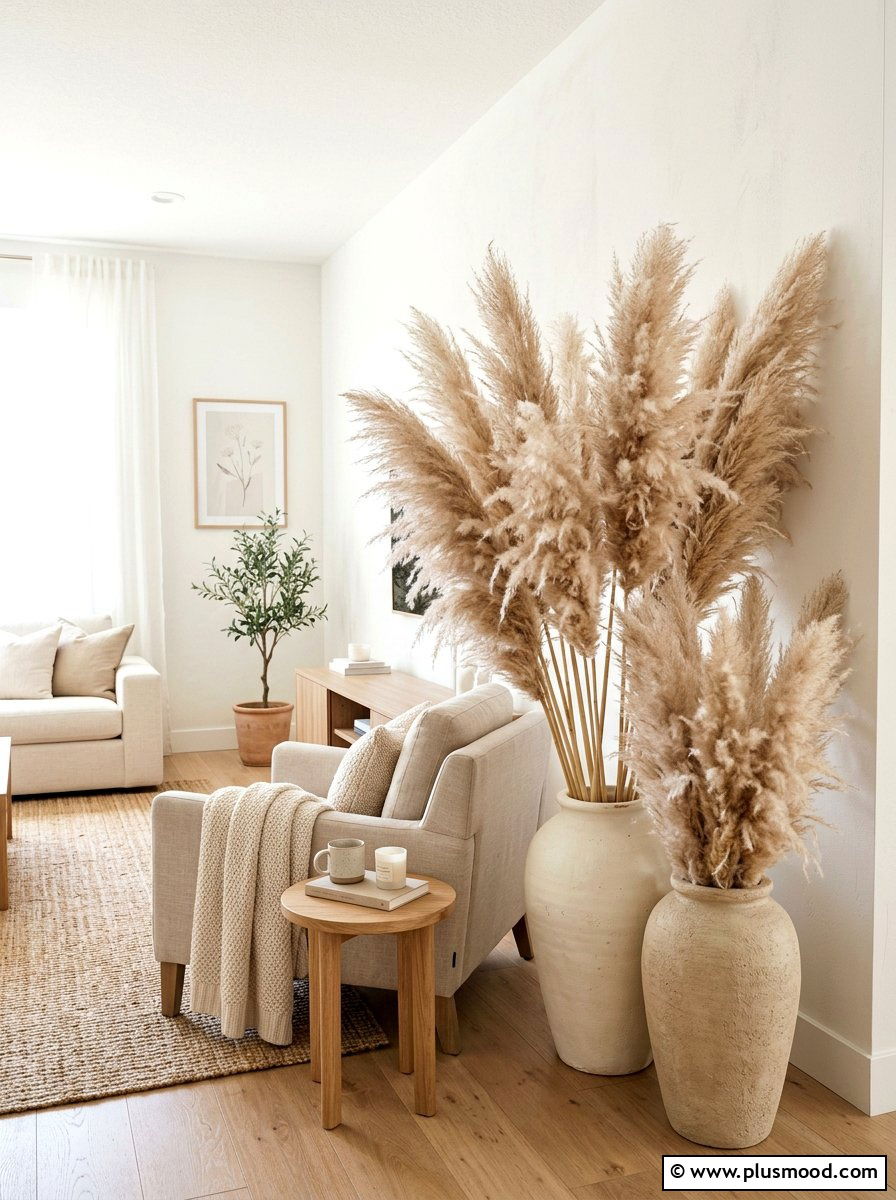 Dried pampas decor - 25 late summer party decor ideas