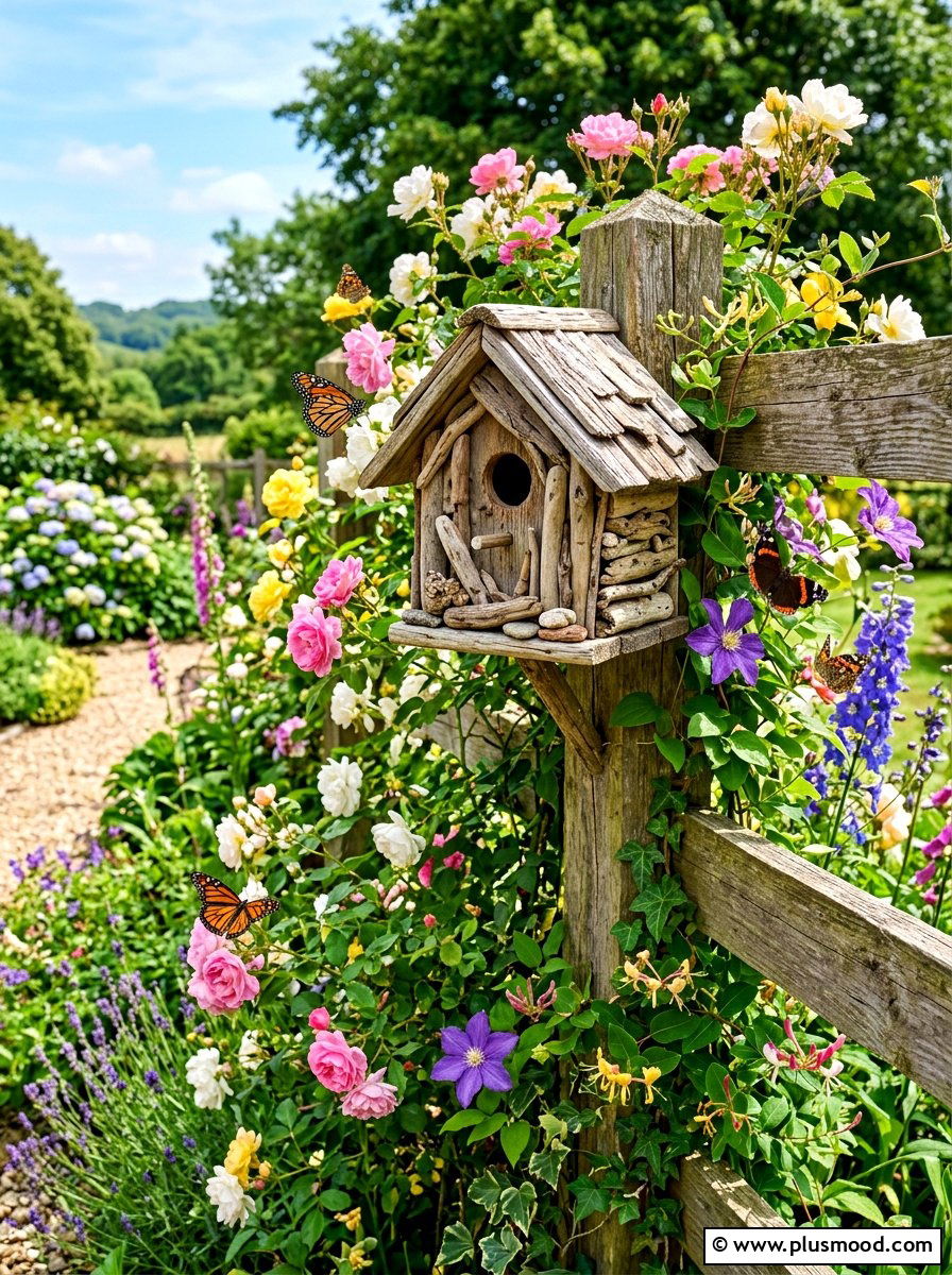 Driftwood Birdhouse - 25 summer driftwood decor ideas