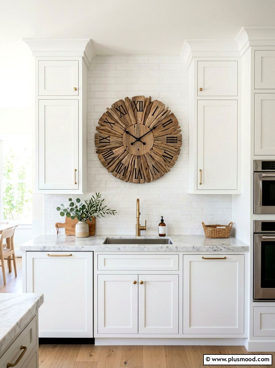 Driftwood Clock - 25 summer driftwood decor ideas