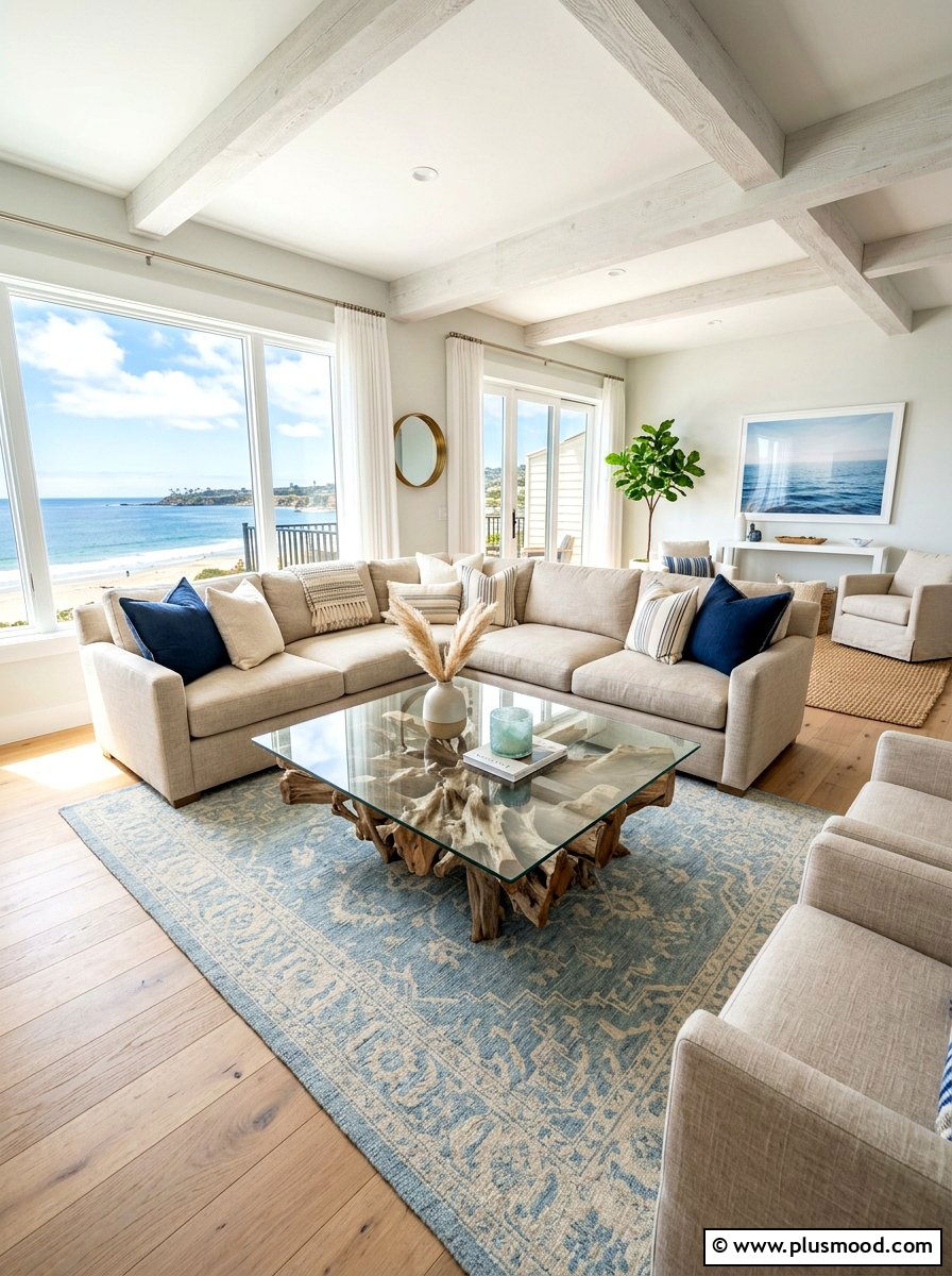 Driftwood Coffee Table - 25 easy summer home decor ideas