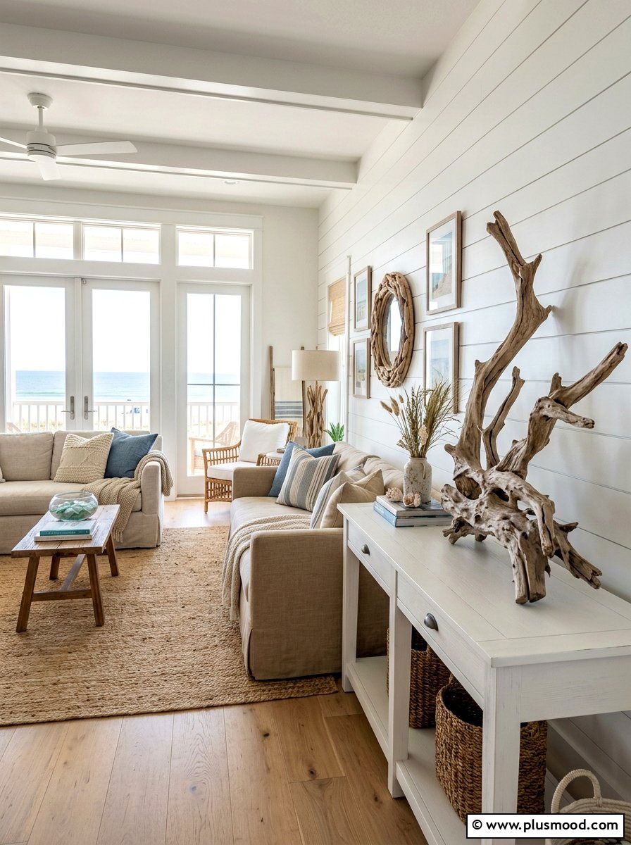 Driftwood Decor - 25 airy summer living room ideas