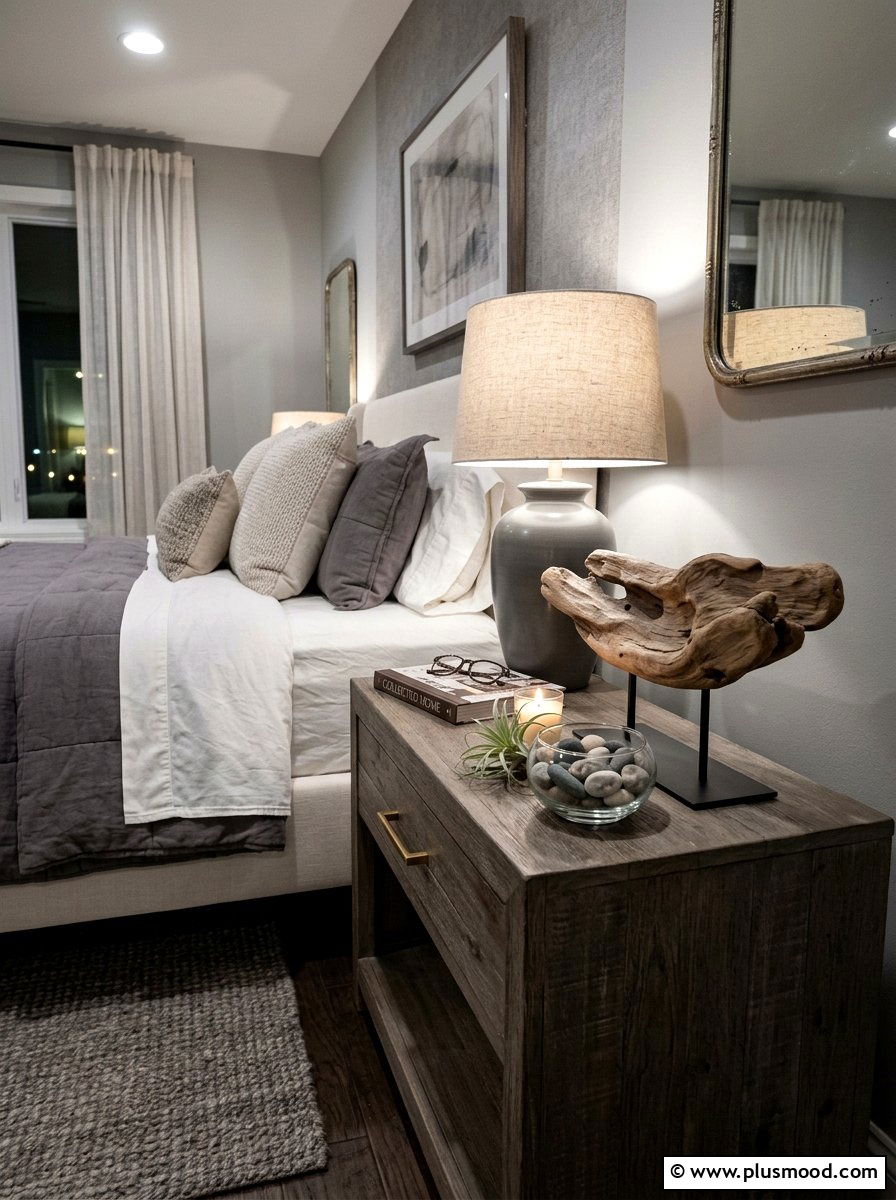 Driftwood Decorative Object - 25 summer nightstand decor ideas