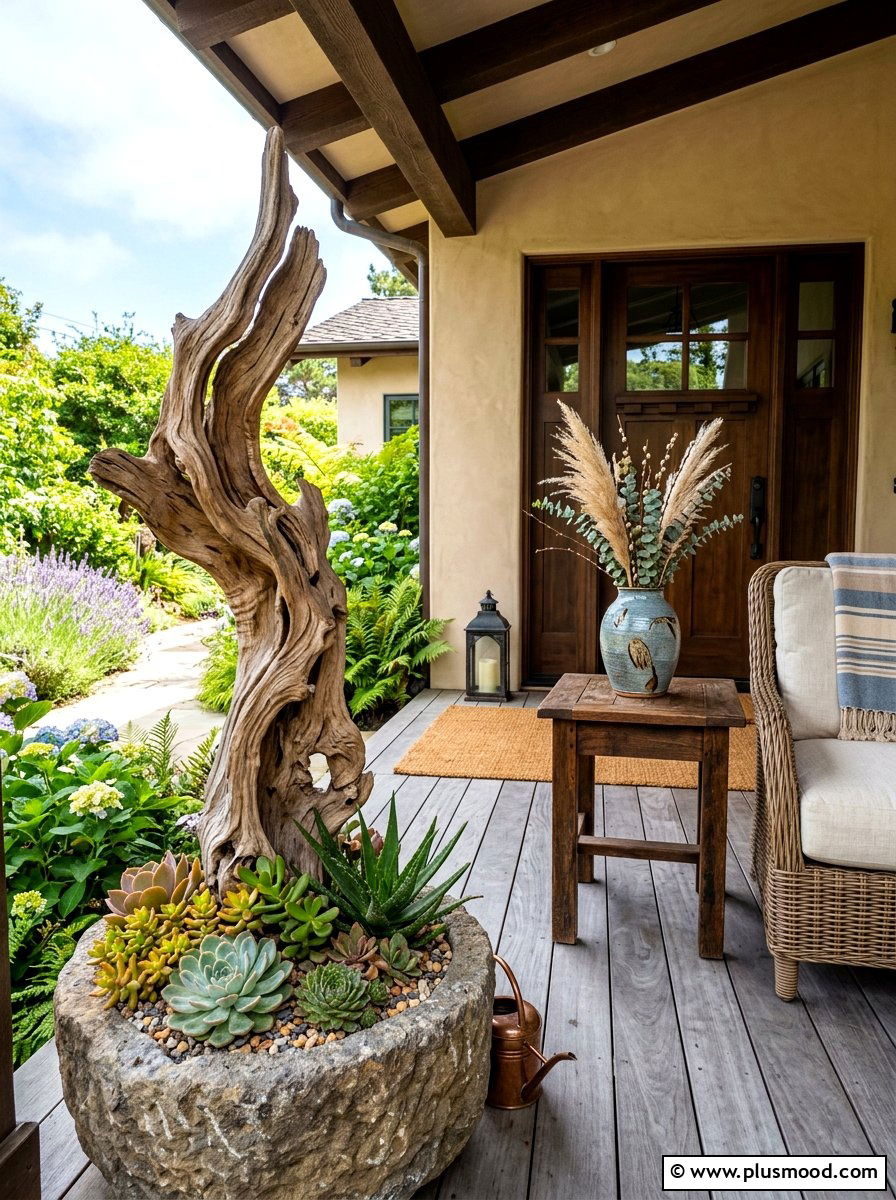 Driftwood Front Porch Accents