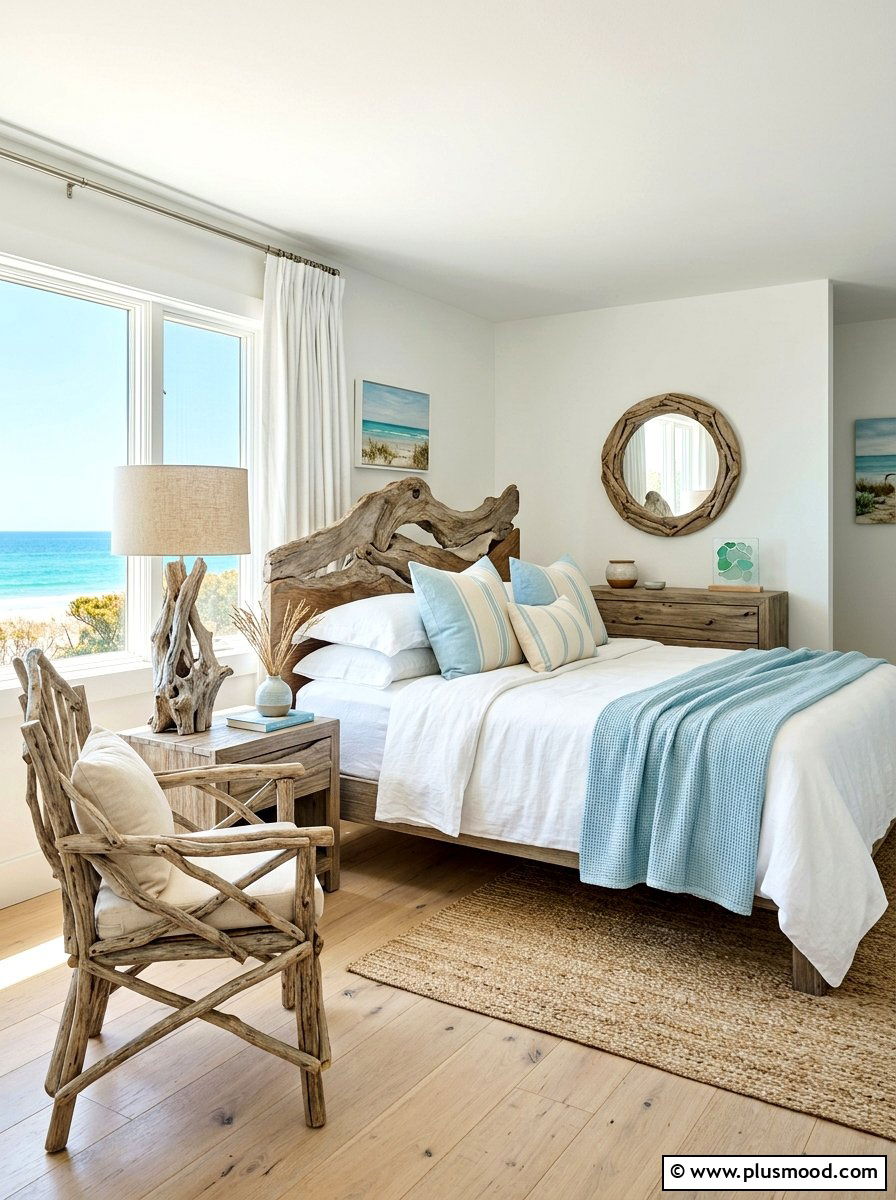 Driftwood Furniture Pieces - 25 simple summer bedroom ideas
