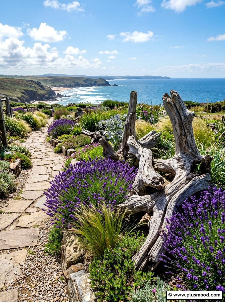 Driftwood Garden Accents - 25 summer coastal patio ideas