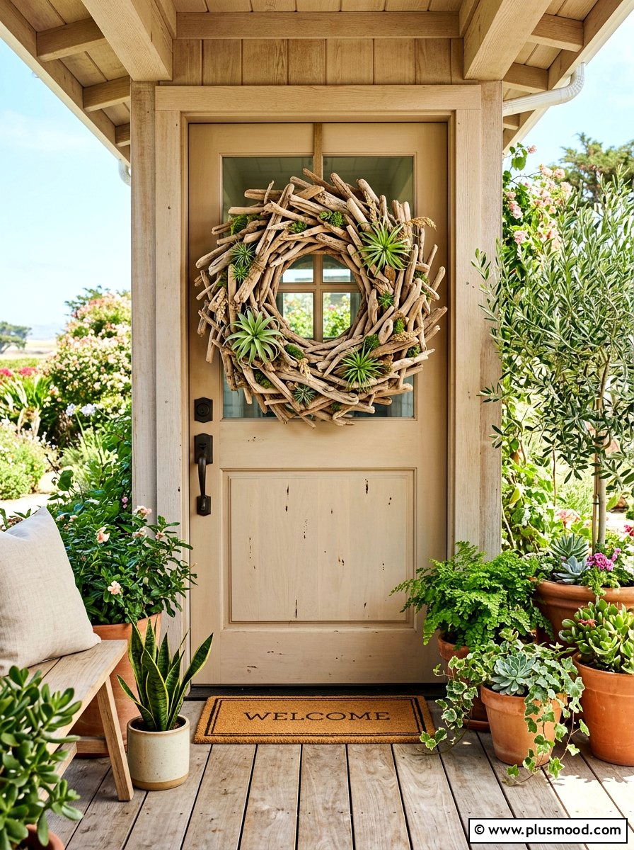 Driftwood Summer Door Decor - 25 summer door decor ideas for summer