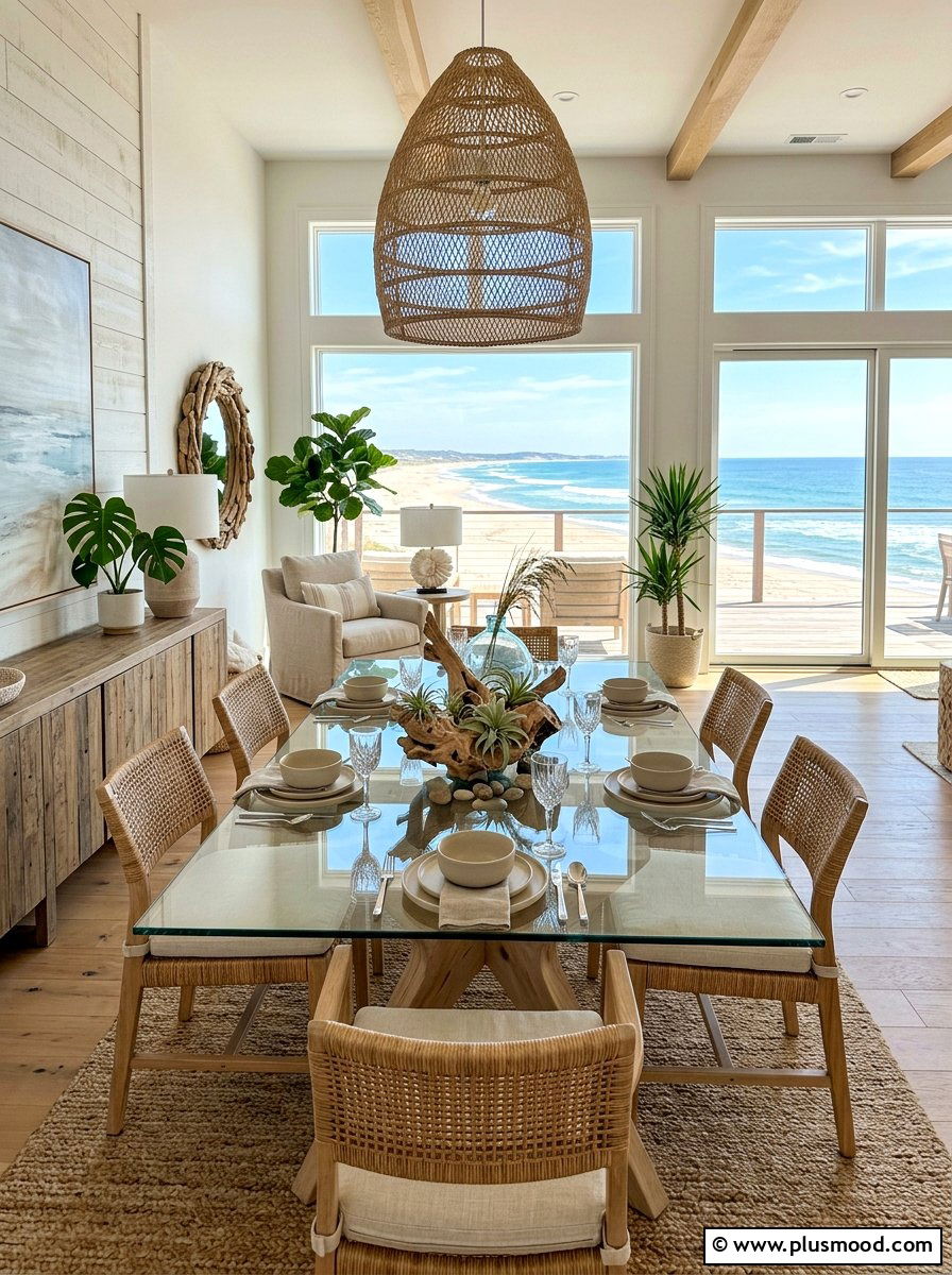 Driftwood Table Decor - 25 summer centerpiece ideas for dining table