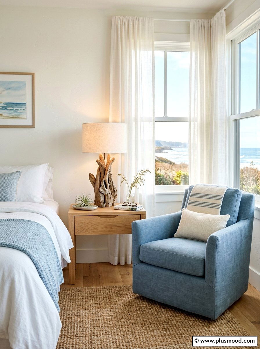 Driftwood Table Lamp - 25 summer driftwood decor ideas