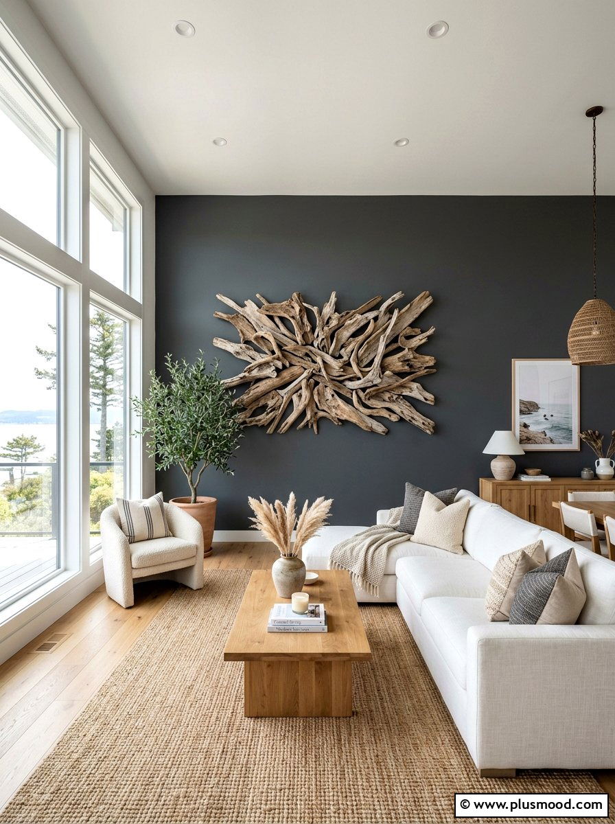 Driftwood Wall Sculpture Art - 25 summer wall decor ideas