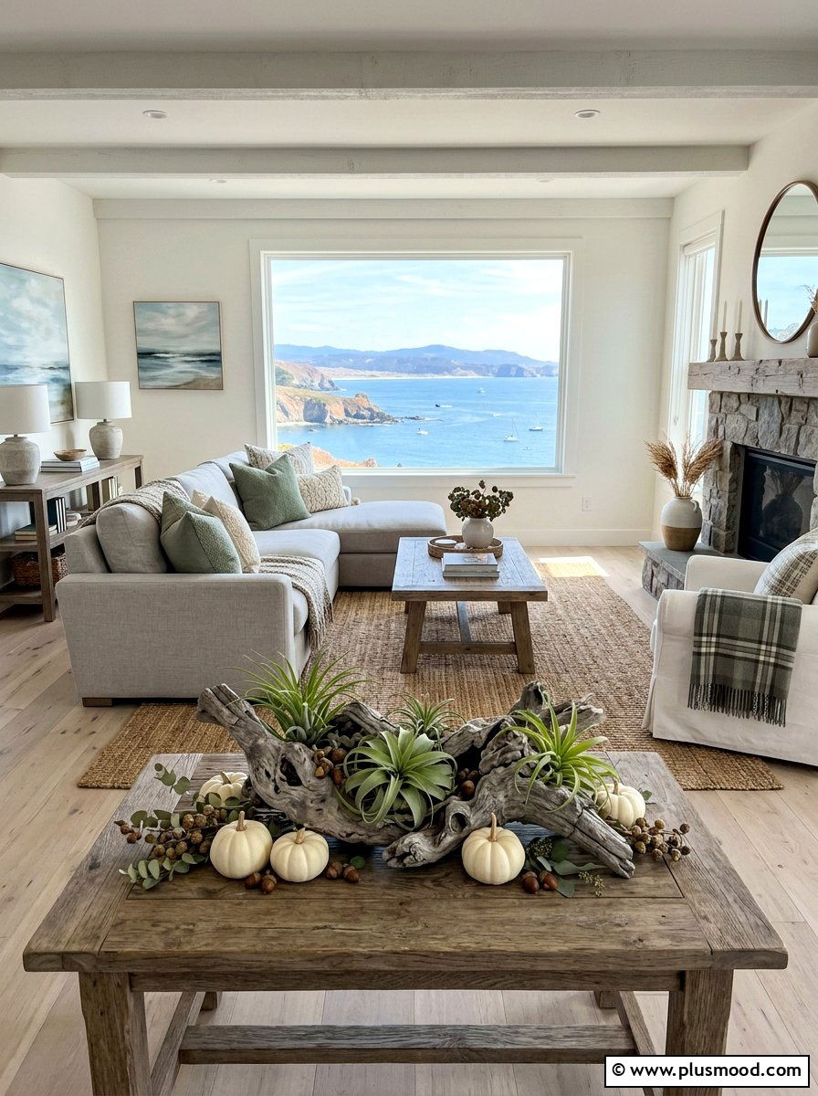 Driftwood and Air Plant Centerpiece - 25 summer to fall centerpiece ideas