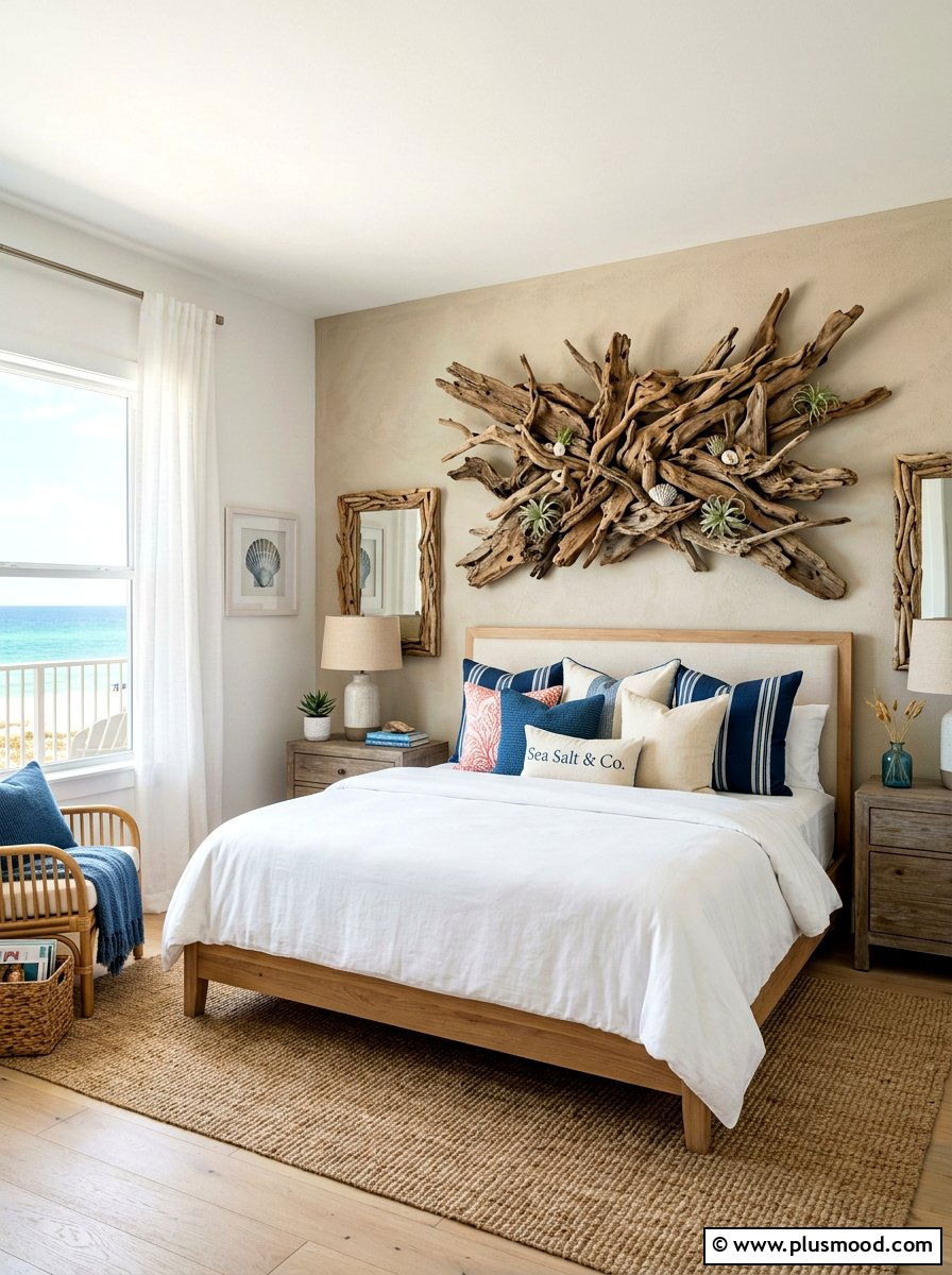 Driftwood decor bedroom - 25 boho summer bedroom ideas