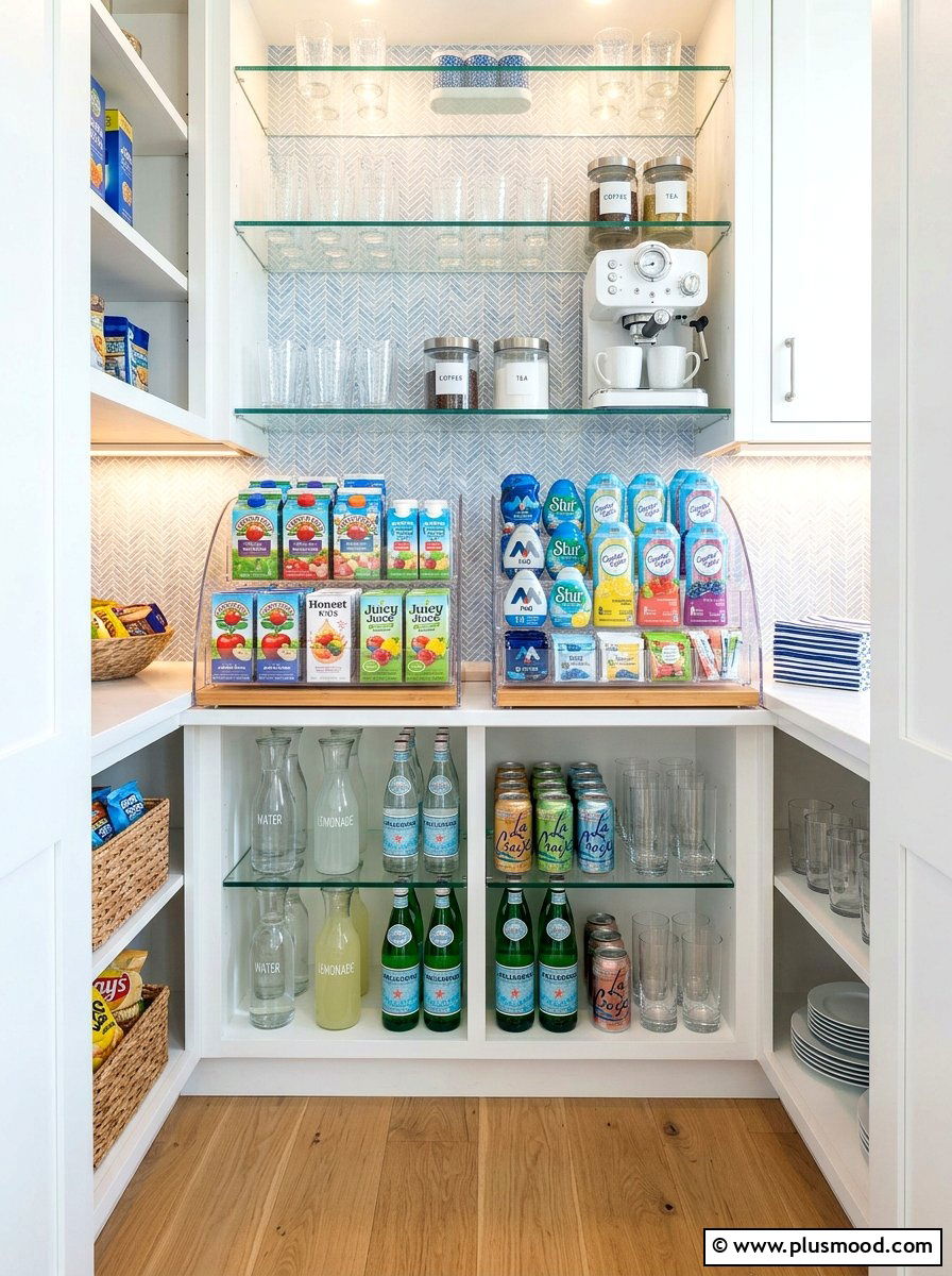 Drink Station Organizer - 25 summer pantry organization ideas