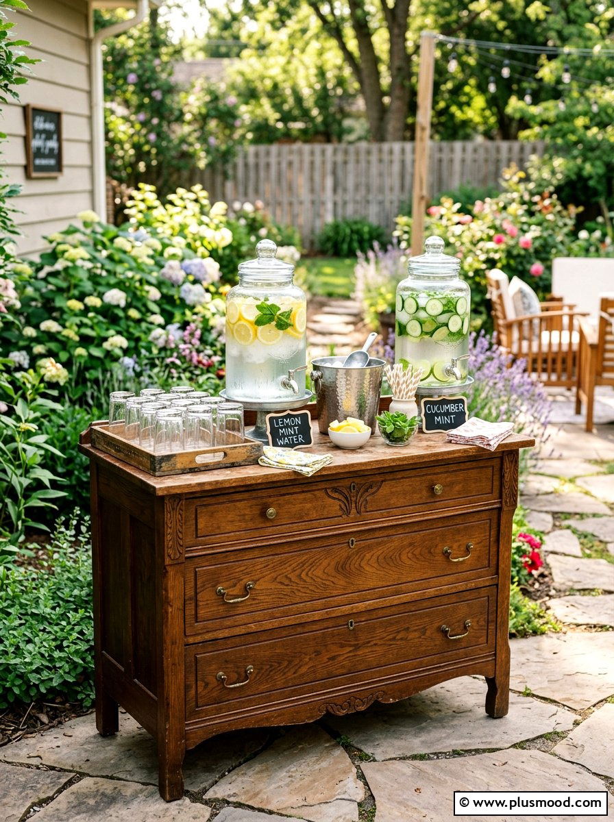 Drink Station - 25 small backyard ideas for weddings
