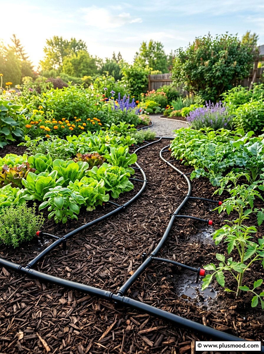 Drip irrigation system - 25 summer hot weather landscaping ideas