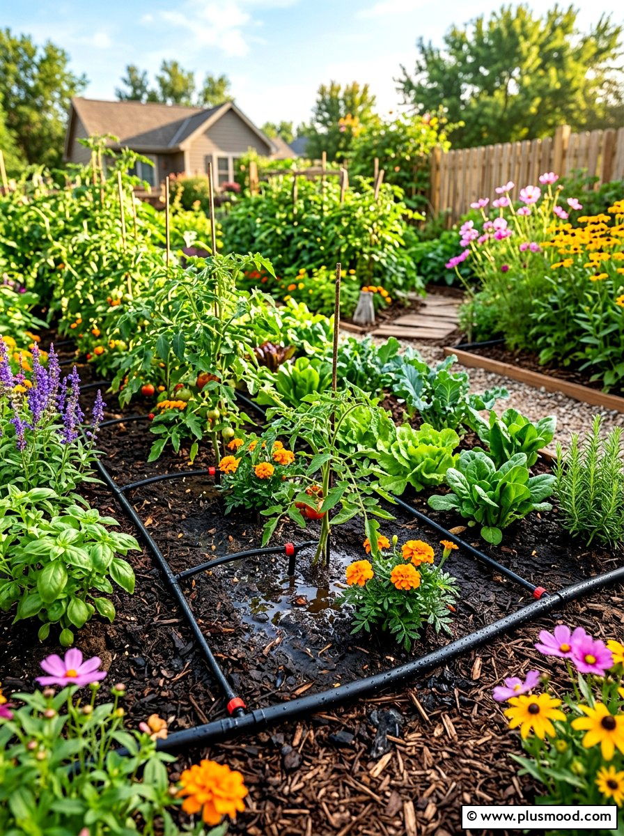 Drip irrigation system - 25 summer low maintenance landscaping ideas