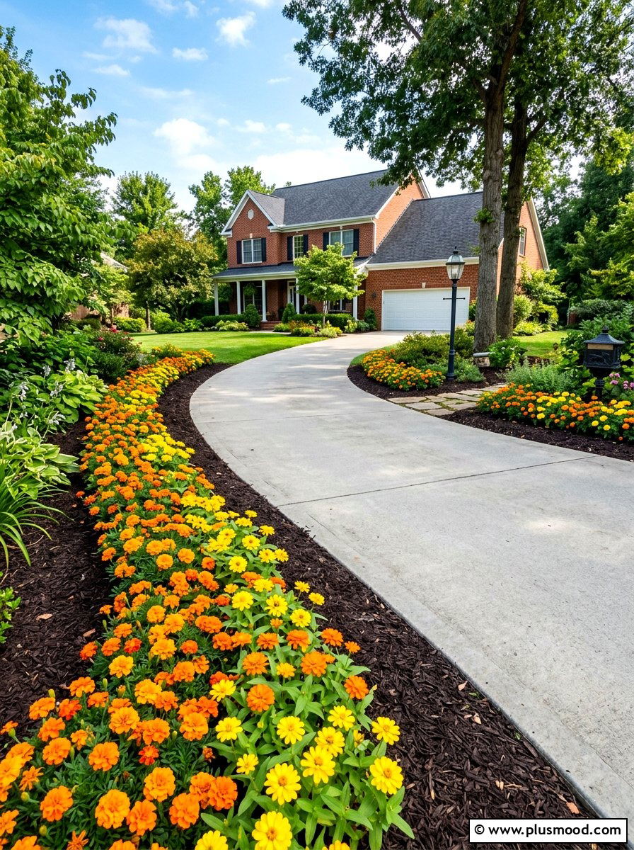 Driveway flower borders - 25 summer curb appeal ideas
