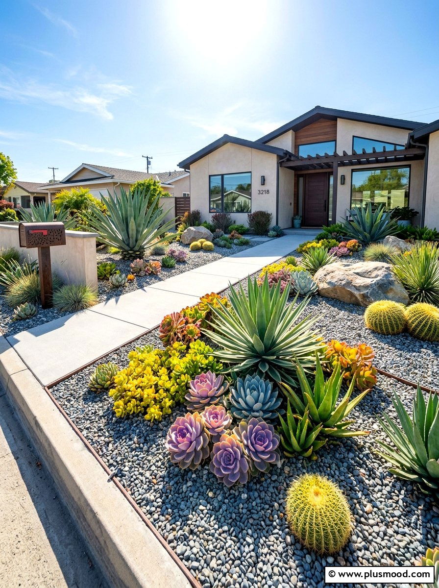 Drought Tolerant Front Yard - 25 summer garden layout ideas