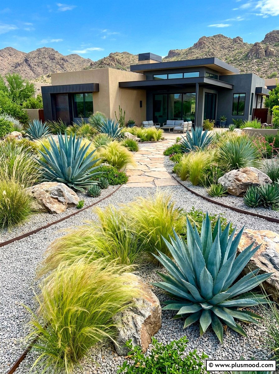 Drought Tolerant Landscape - 25 summer front yard curb appeal ideas