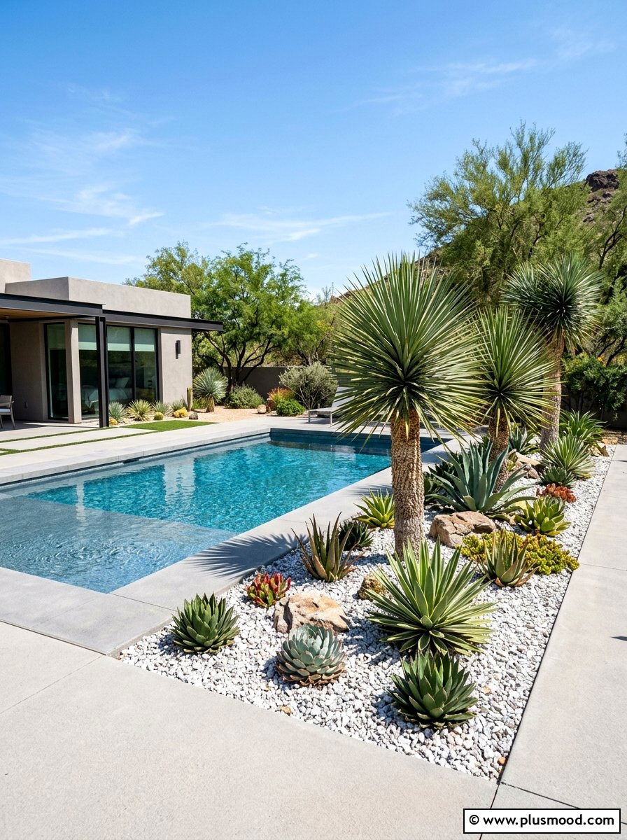Drought Tolerant Pool Plants - 25 pool landscaping ideas modern style