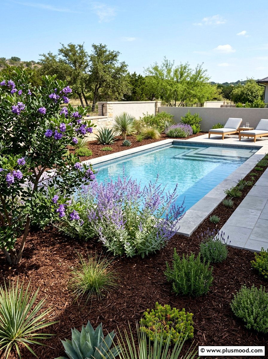 Drought Tolerant Pool Plants - 25 pool landscaping ideas for Texas homes