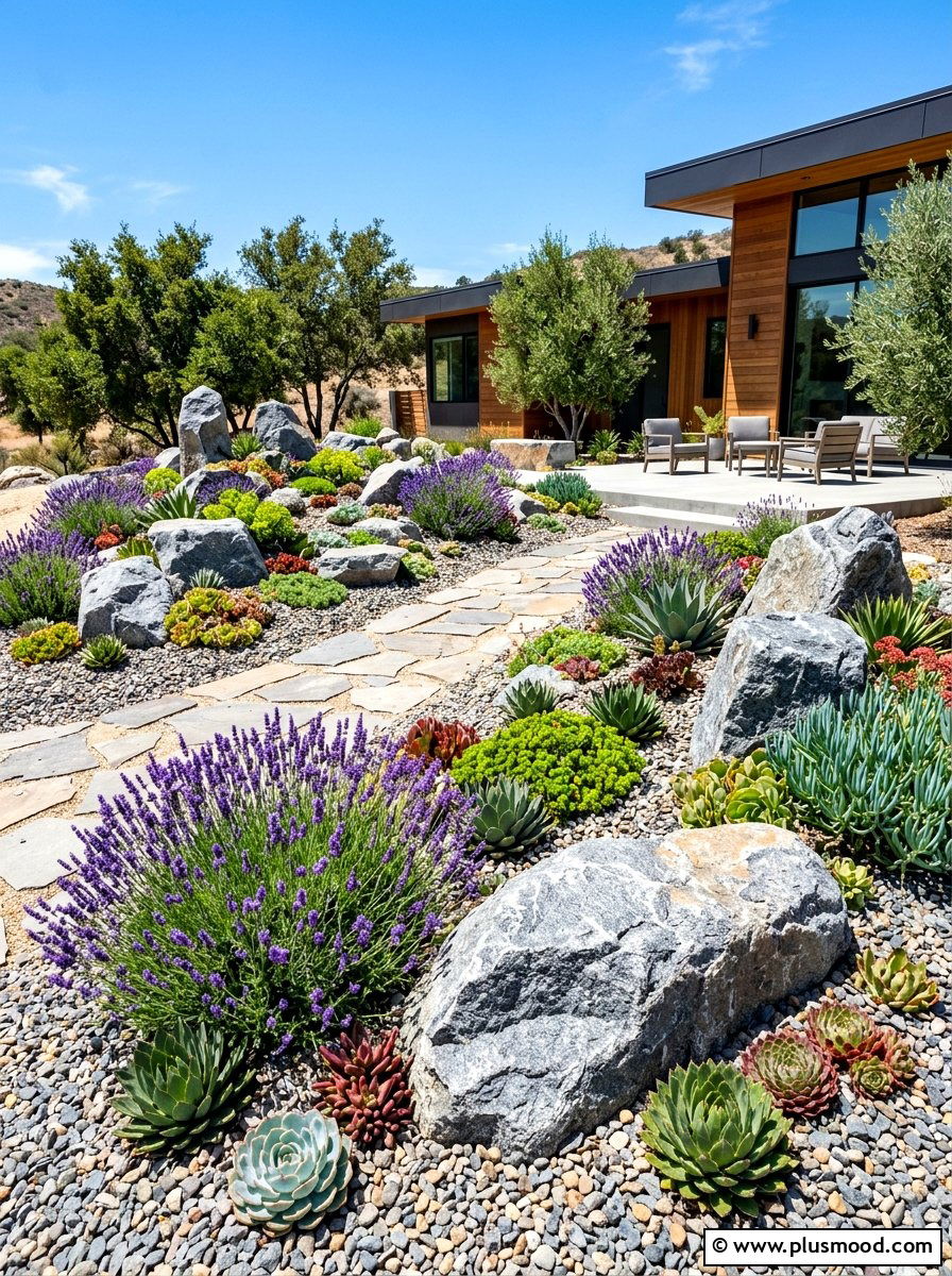 Drought Tolerant Rock Garden - 25 late summer garden ideas