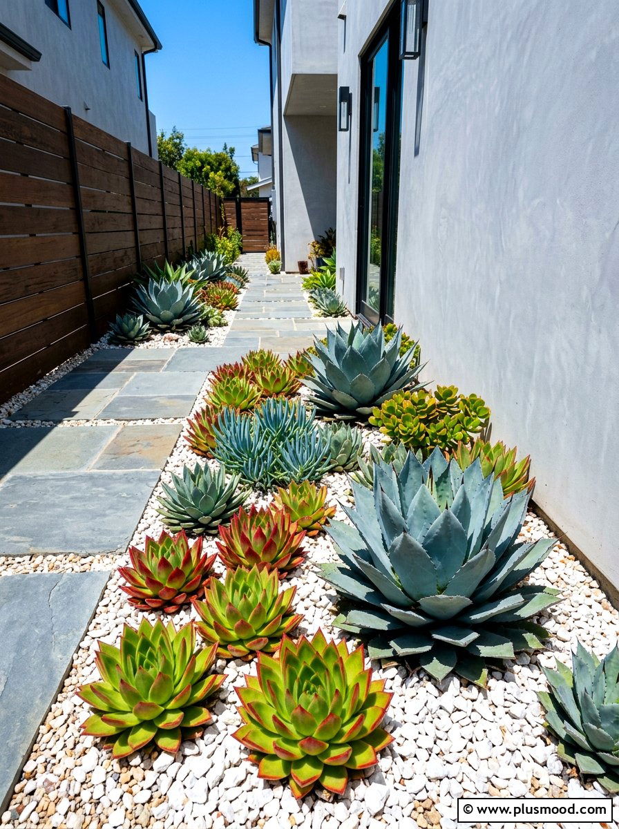 Drought Tolerant Succulents - 25 summer side yard garden ideas
