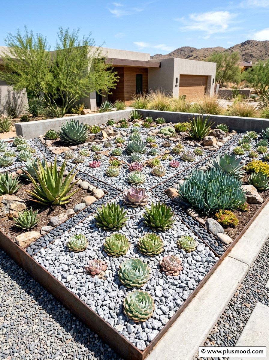 Drought Tolerant Succulents - 25 summer budget landscaping ideas