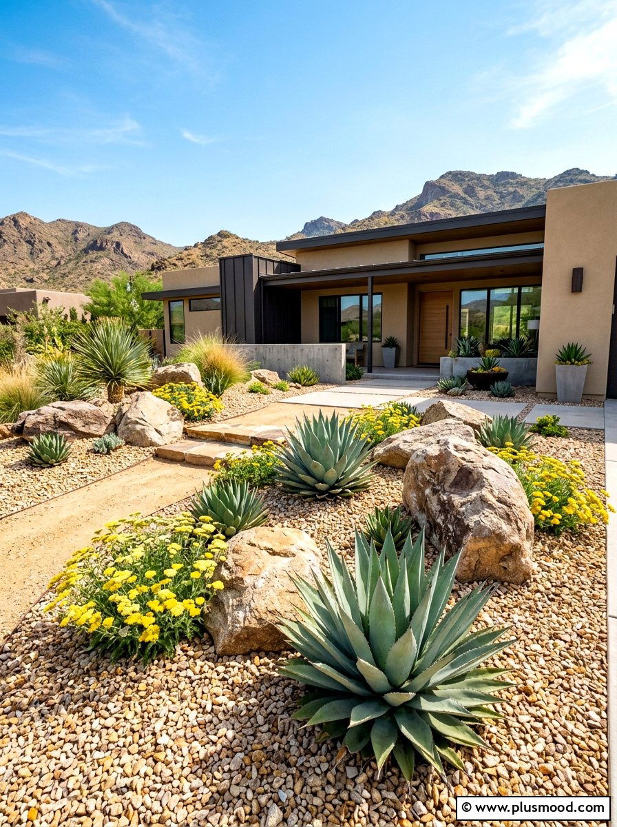 Drought Tolerant Xeriscape - 25 summer front yard garden ideas