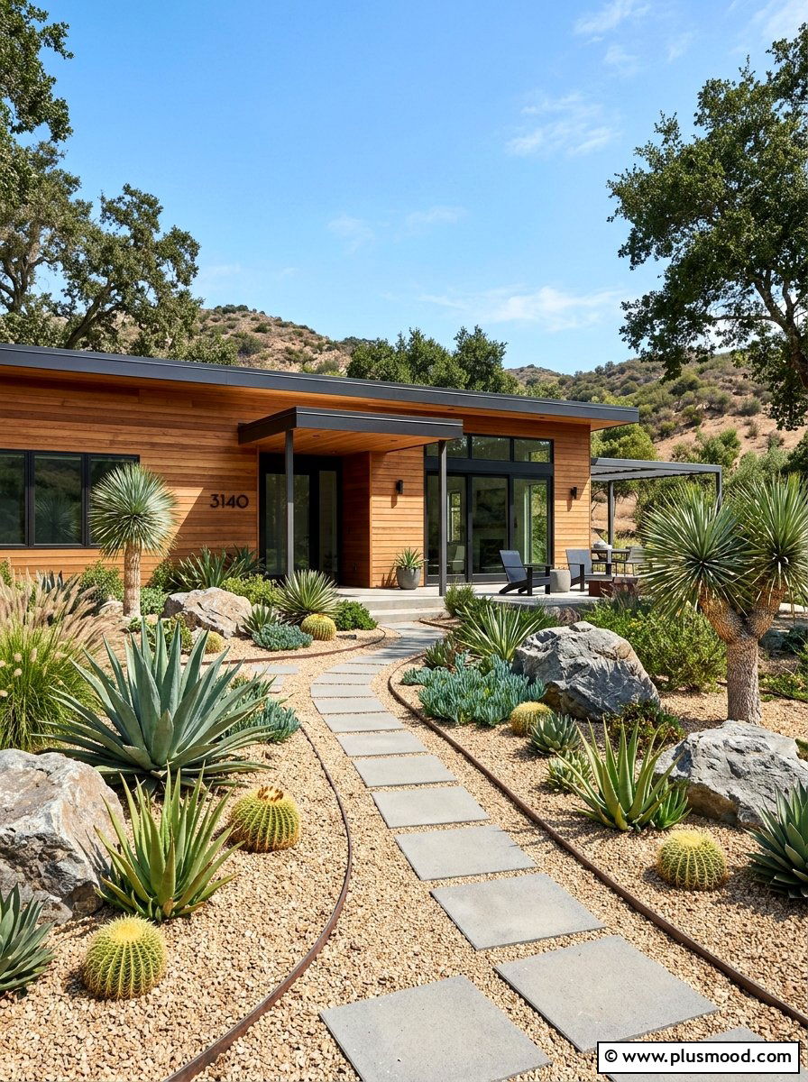 Drought Tolerant Yard - 25 summer ranch house curb appeal ideas