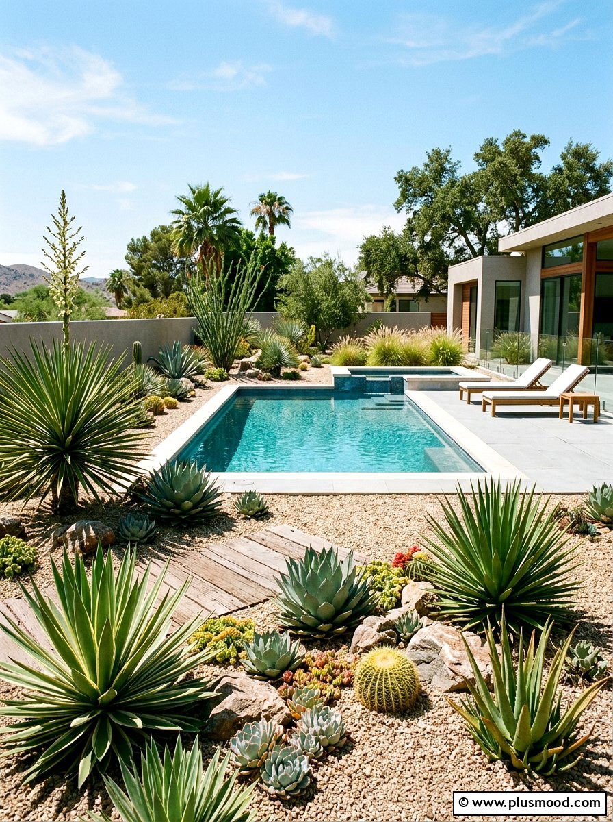 Drought tolerant pool plants - 25 pool landscaping ideas for inground pools