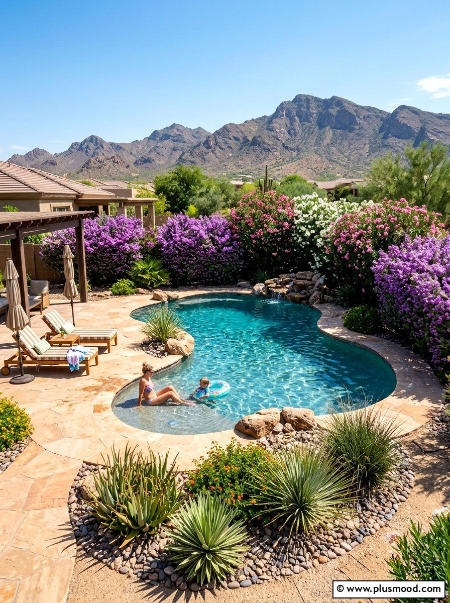 Drought tolerant shrubs - 25 pool landscaping ideas for desert climates