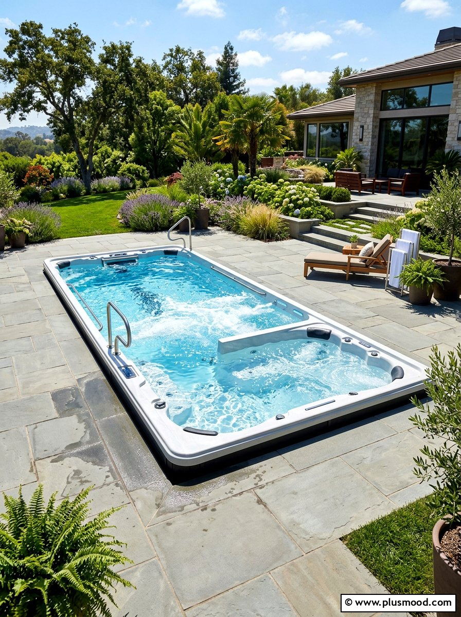 Dual Zone Swim Spa - 25 summer backyard spa ideas