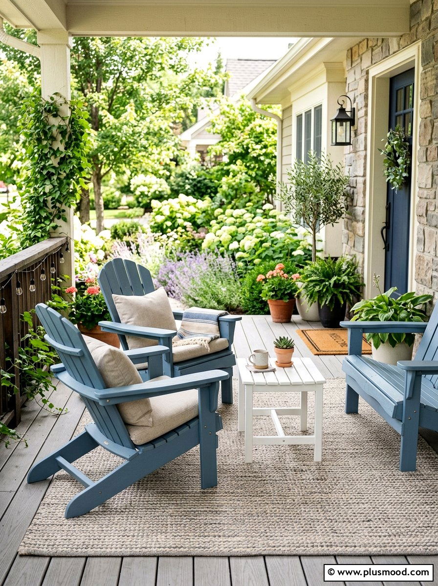 Dusty Blue Front Porch Furniture - 25 summer front porch decor ideas with blue and white