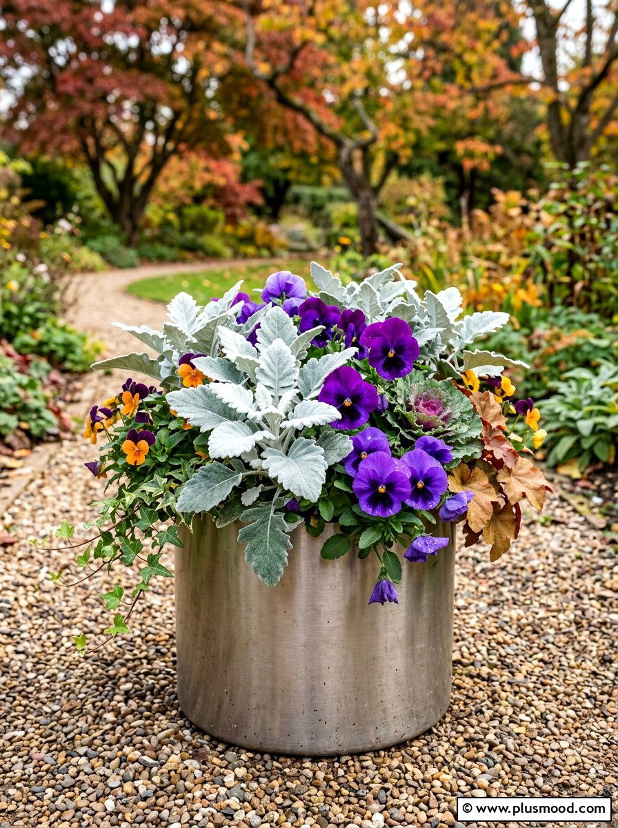 Dusty Miller Arrangement - 25 end of summer planter refresh ideas