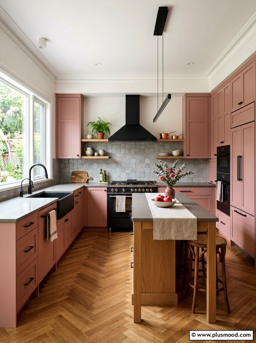 Dusty Rose Kitchen - 25 summer kitchen color ideas