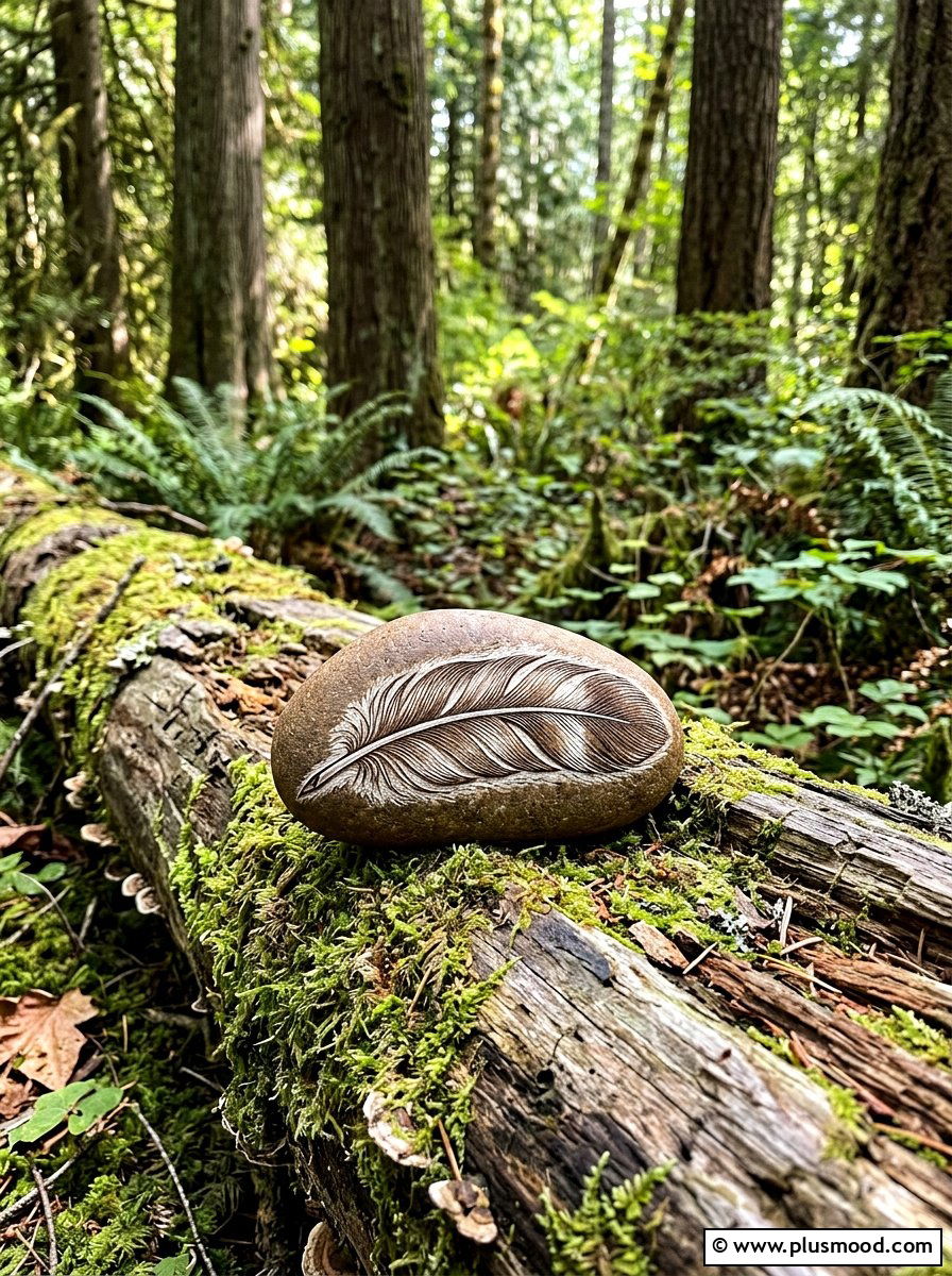 Eagle Feather - 25 painted rock ideas with feather design
