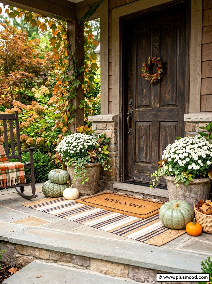 Early autumn front porch - 25 summer to fall transition decor ideas