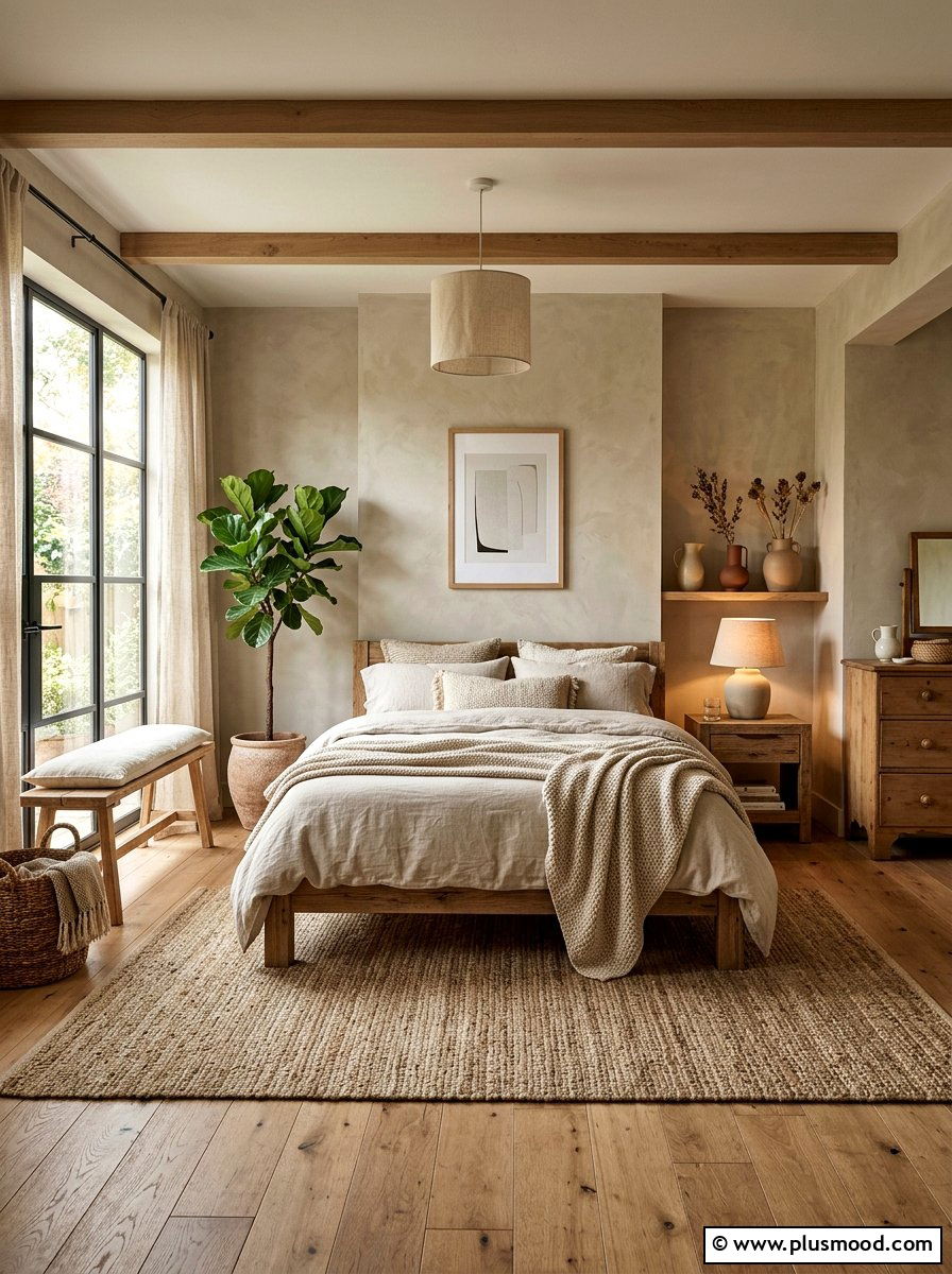 Earthy Beige Bedroom - 25 neutral summer bedroom ideas
