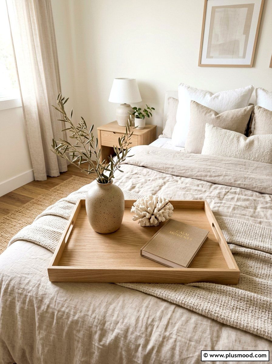Earthy Neutral Tray - 25 summer bedroom tray decor ideas