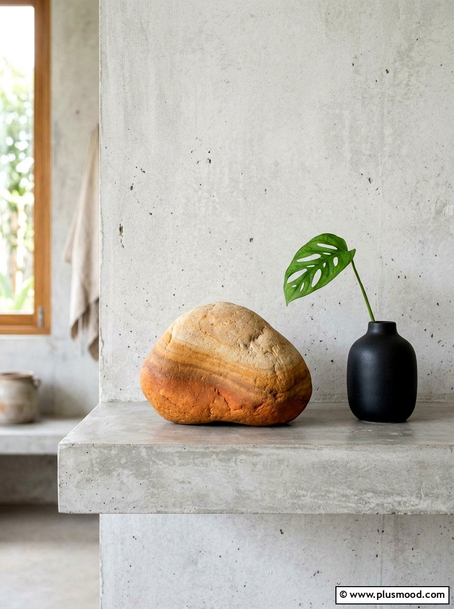 Earthy Ombre Rock - 25 painted rock ideas with boho style