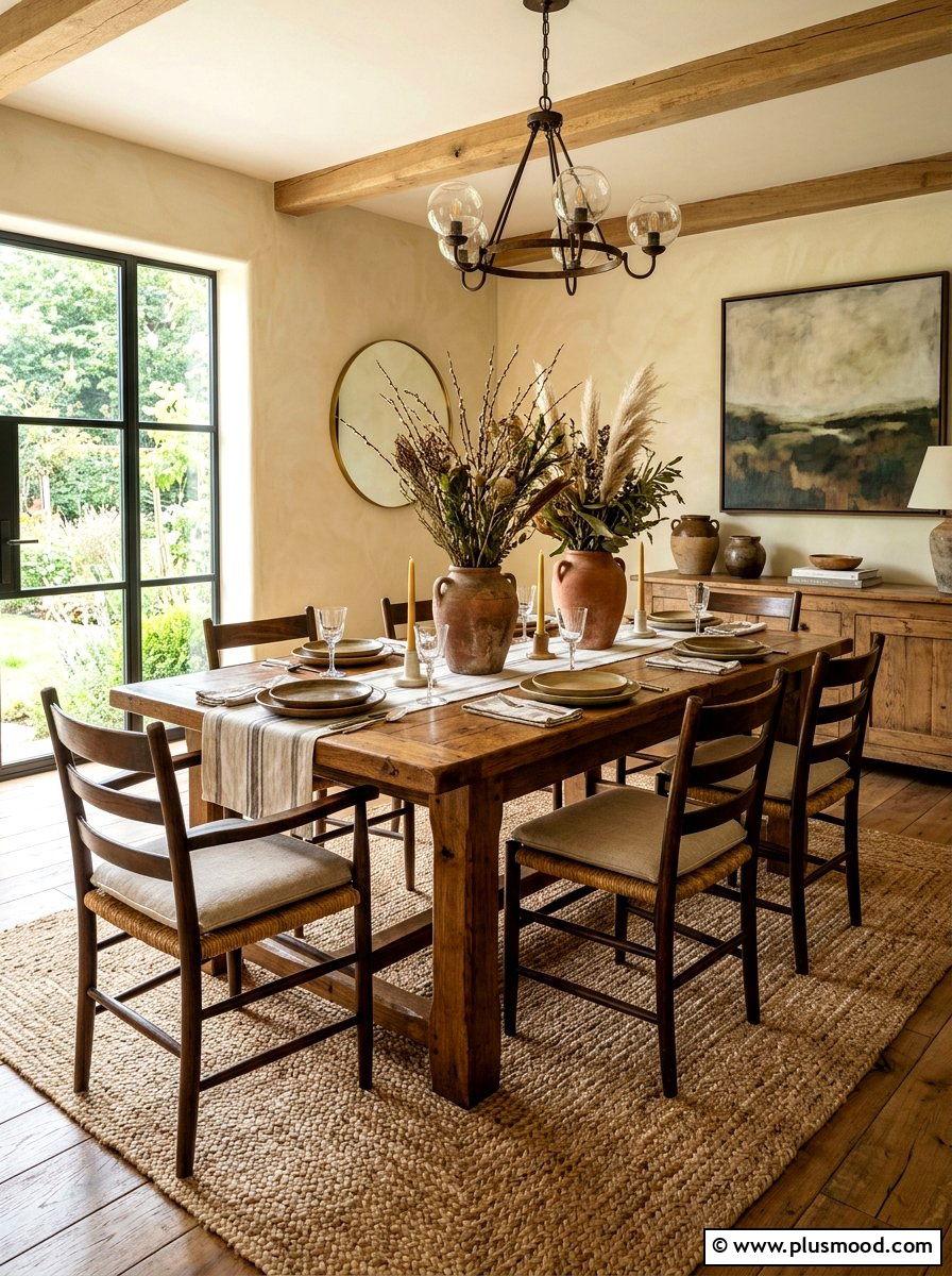 Earthy dining room - 25 late summer home refresh ideas